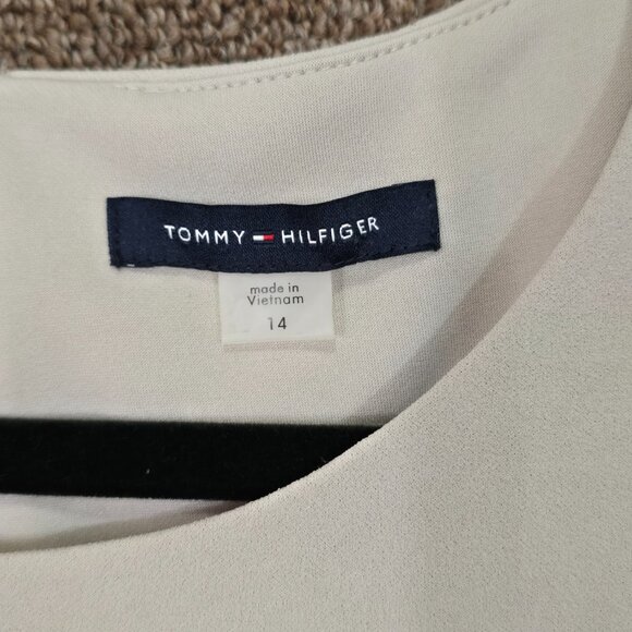 Tommy Hilfiger Colorblock Stripe Crepe Sheath Dress Sz 14 Pre Owned - Picture 6 of 7